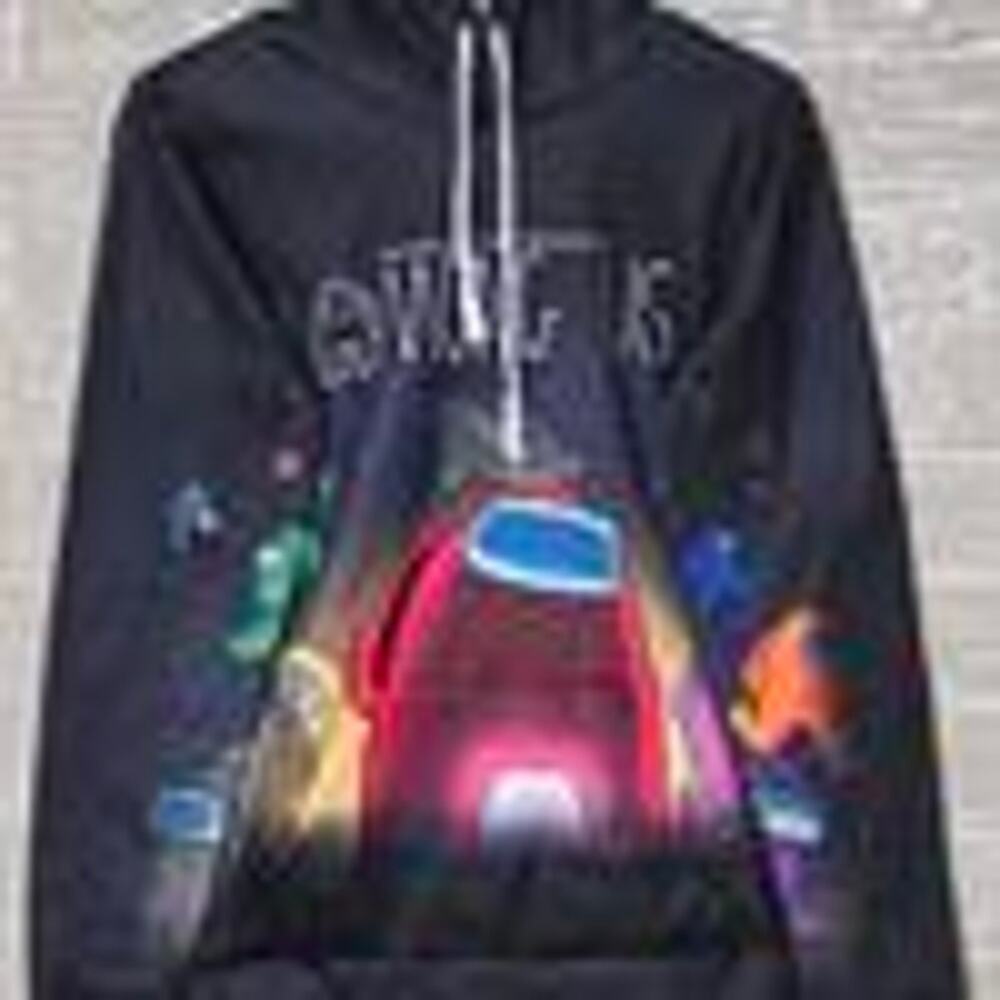 Among Us Kids Pullover Hoodie Jacket Size Small | Gaming Sweatshirt #J86j